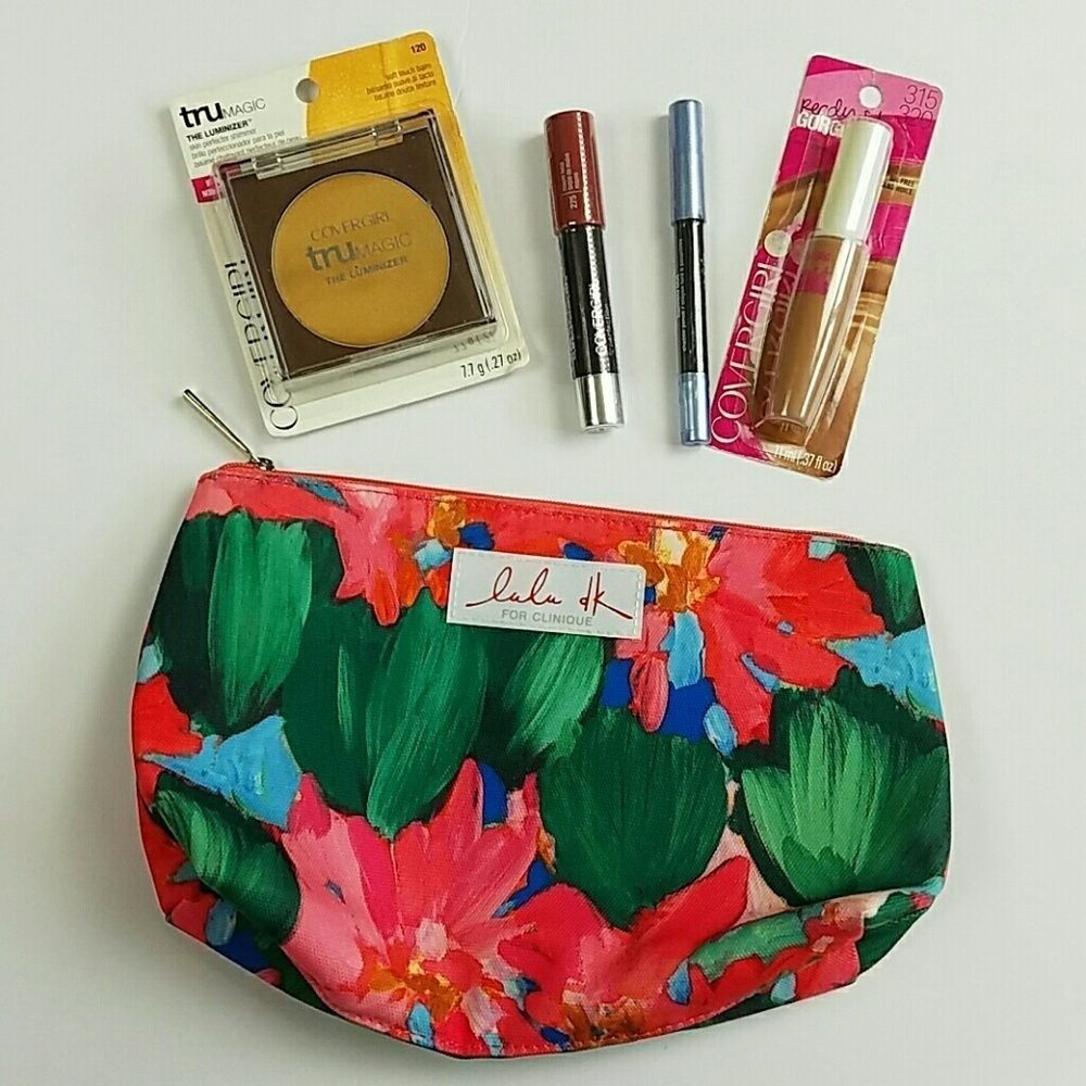 Covergirl makeup lot with clinique makeup bag